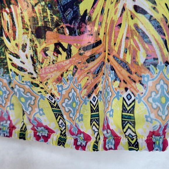 Anthropologie Fig and Flower Tropical Sheer Blouse Size Medium - Picture 8 of 11